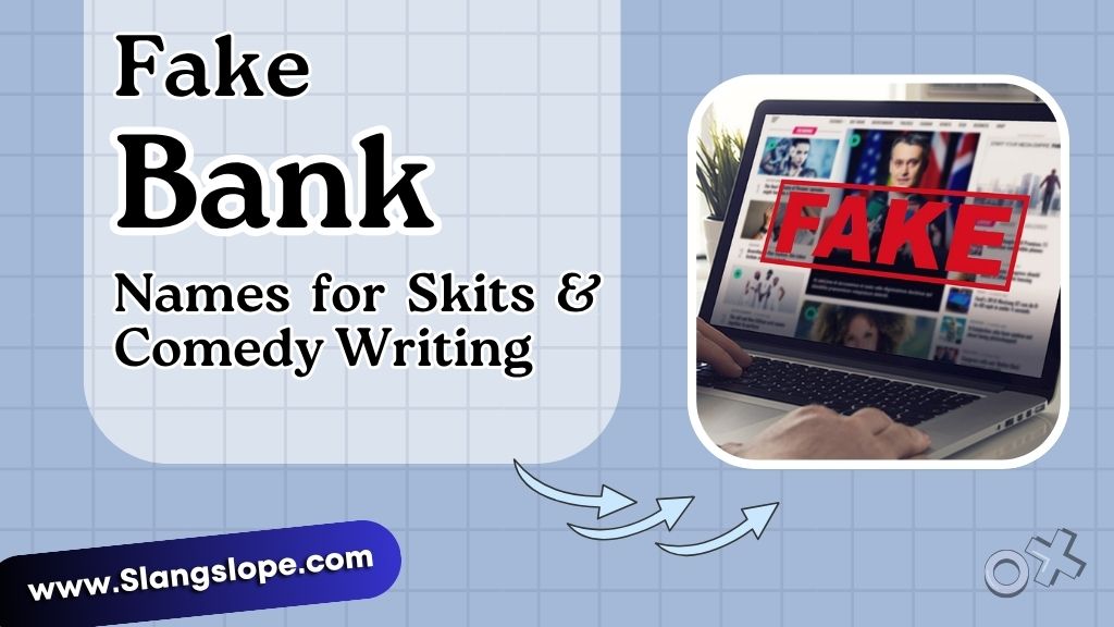 Fake Bank Names for Skits & Comedy Writing