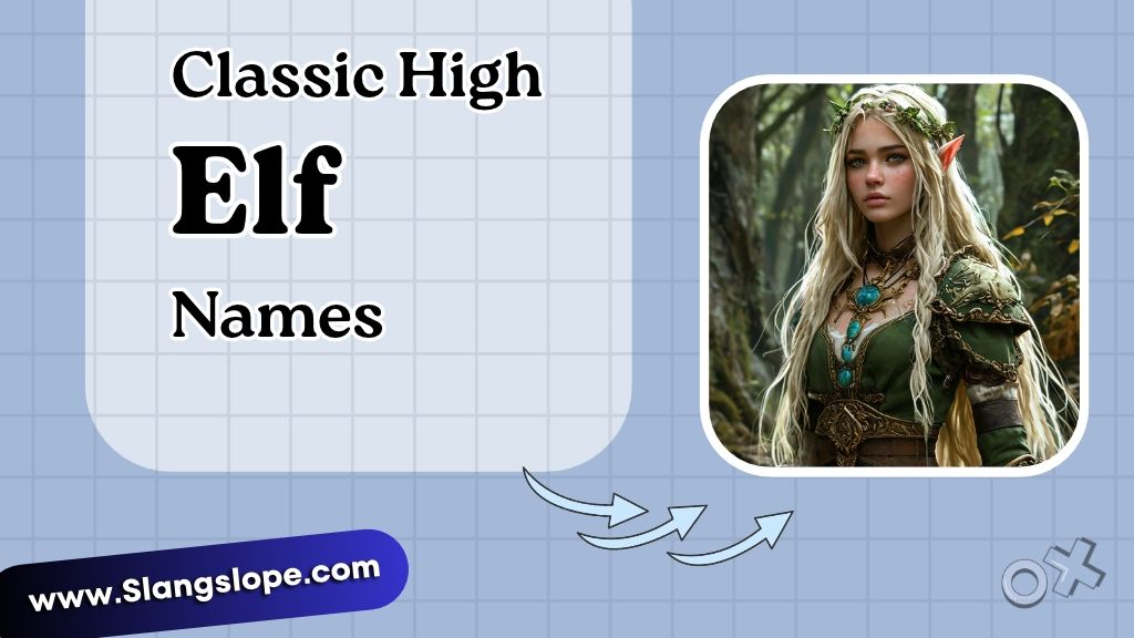Classic High Elf Names (Female)