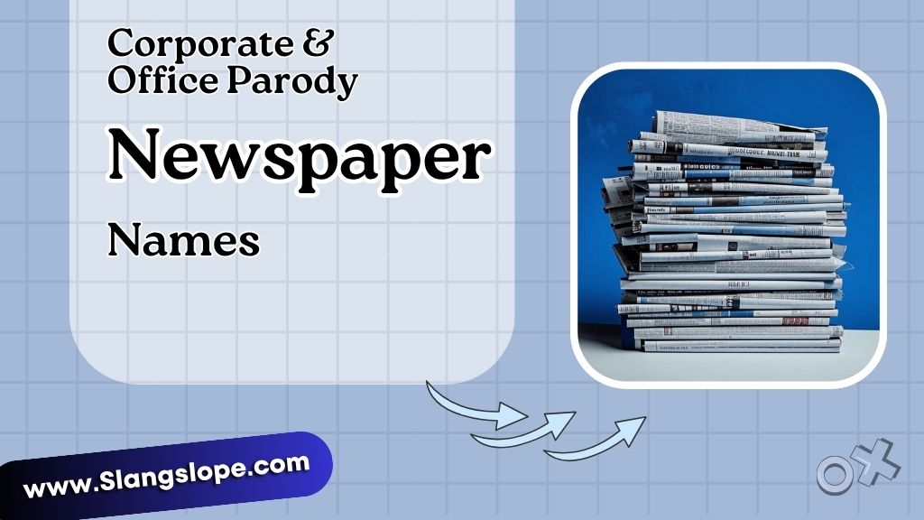 Corporate & Office Parody Newspaper Names