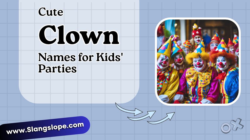 Cute Clown Names for Kids' Parties