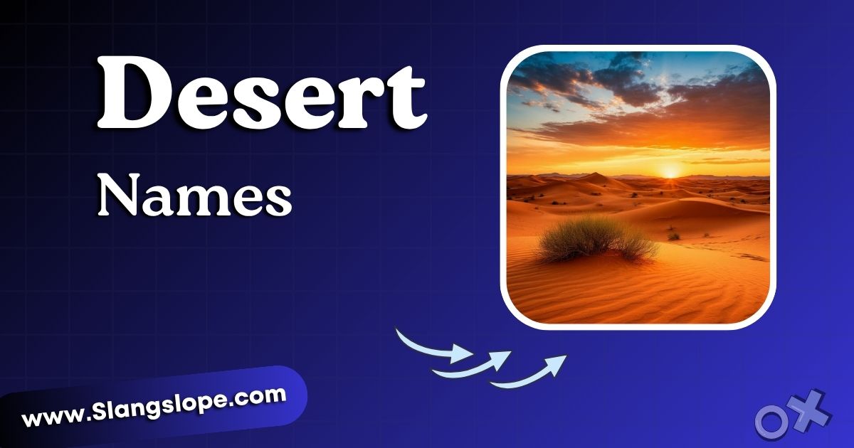 Desert Names: 205+ Ideas for Characters, Places, Pets & More