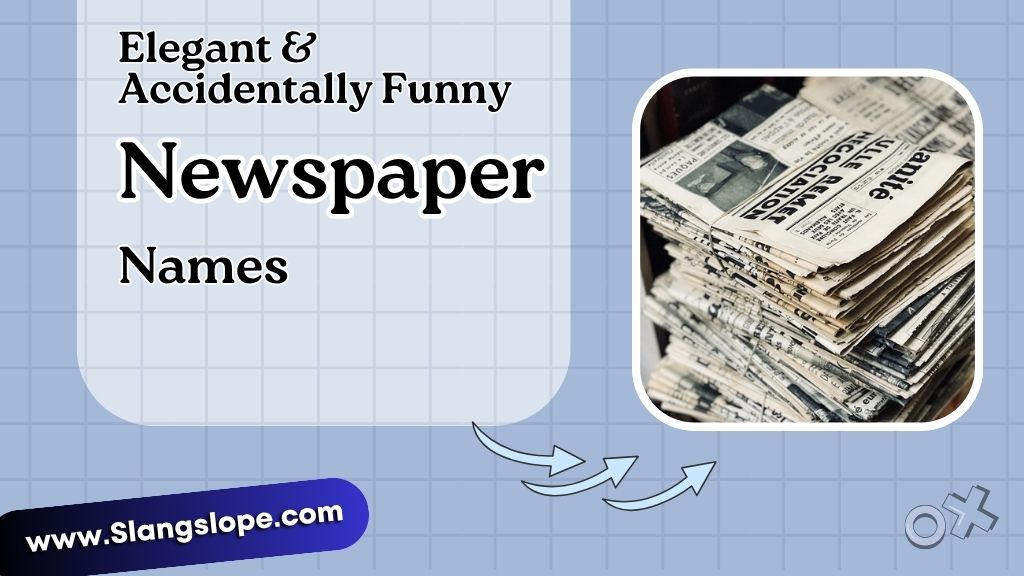 Elegant & Accidentally Funny Newspaper Names