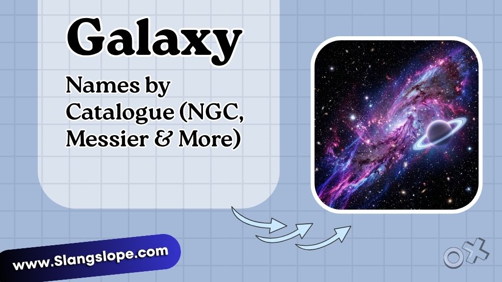 Galaxy Names by Catalogue (NGC, Messier & More)