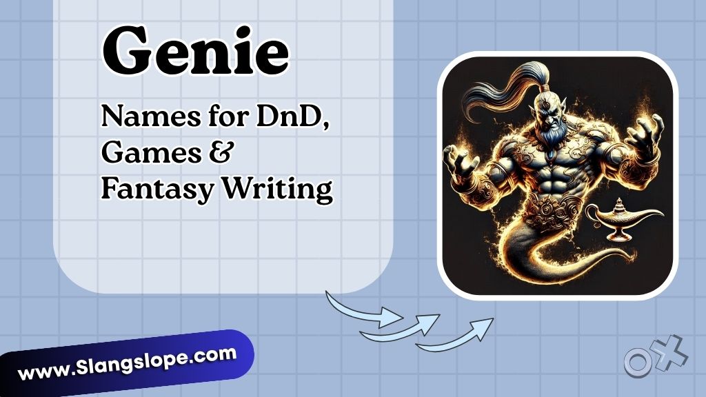 Genie Names for DnD, Games & Fantasy Writing