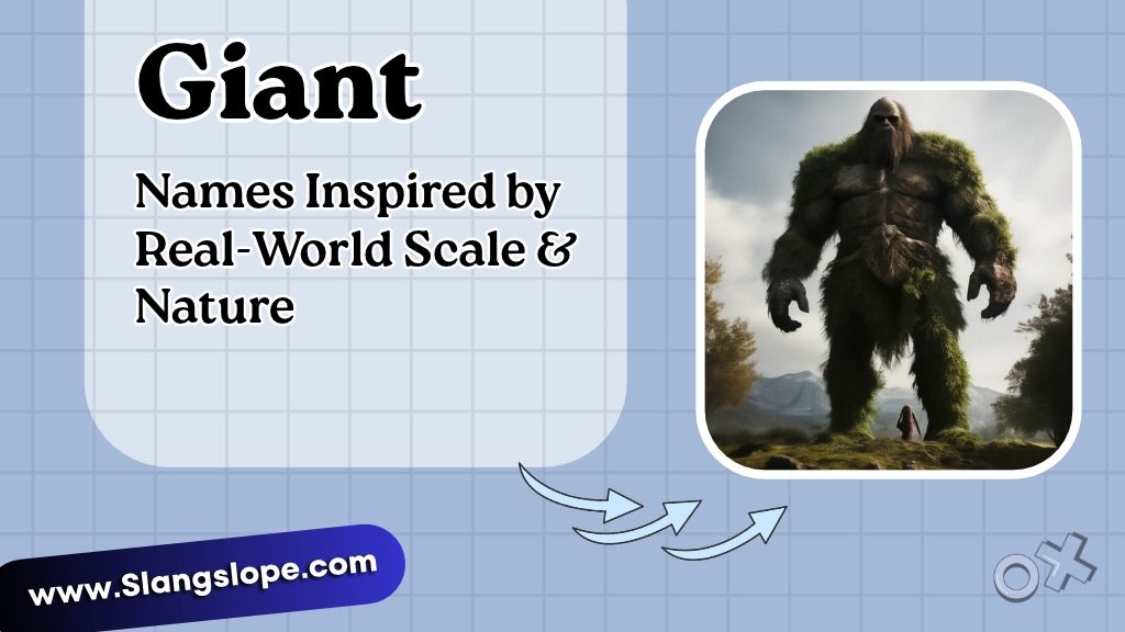 Giant Names Inspired by Real-World Scale & Nature