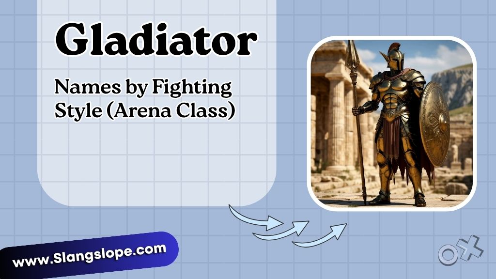 Gladiator Names by Fighting Style (Arena Class)