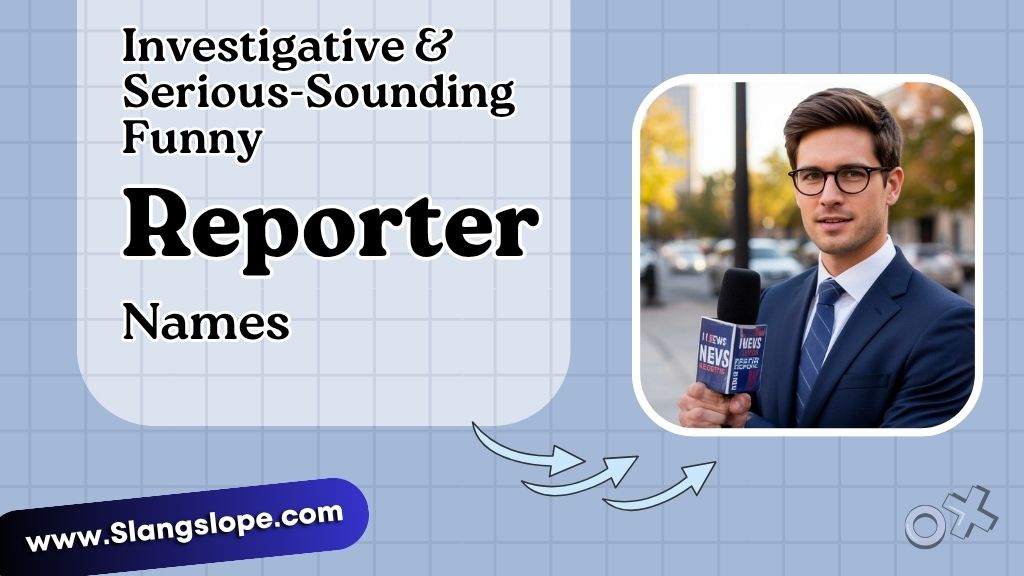 Investigative & Serious-Sounding Funny Names
