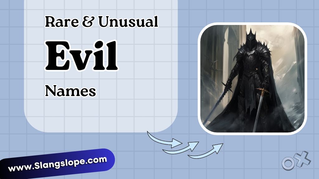 Rare & Unusual Evil Names (Underused by Writers)